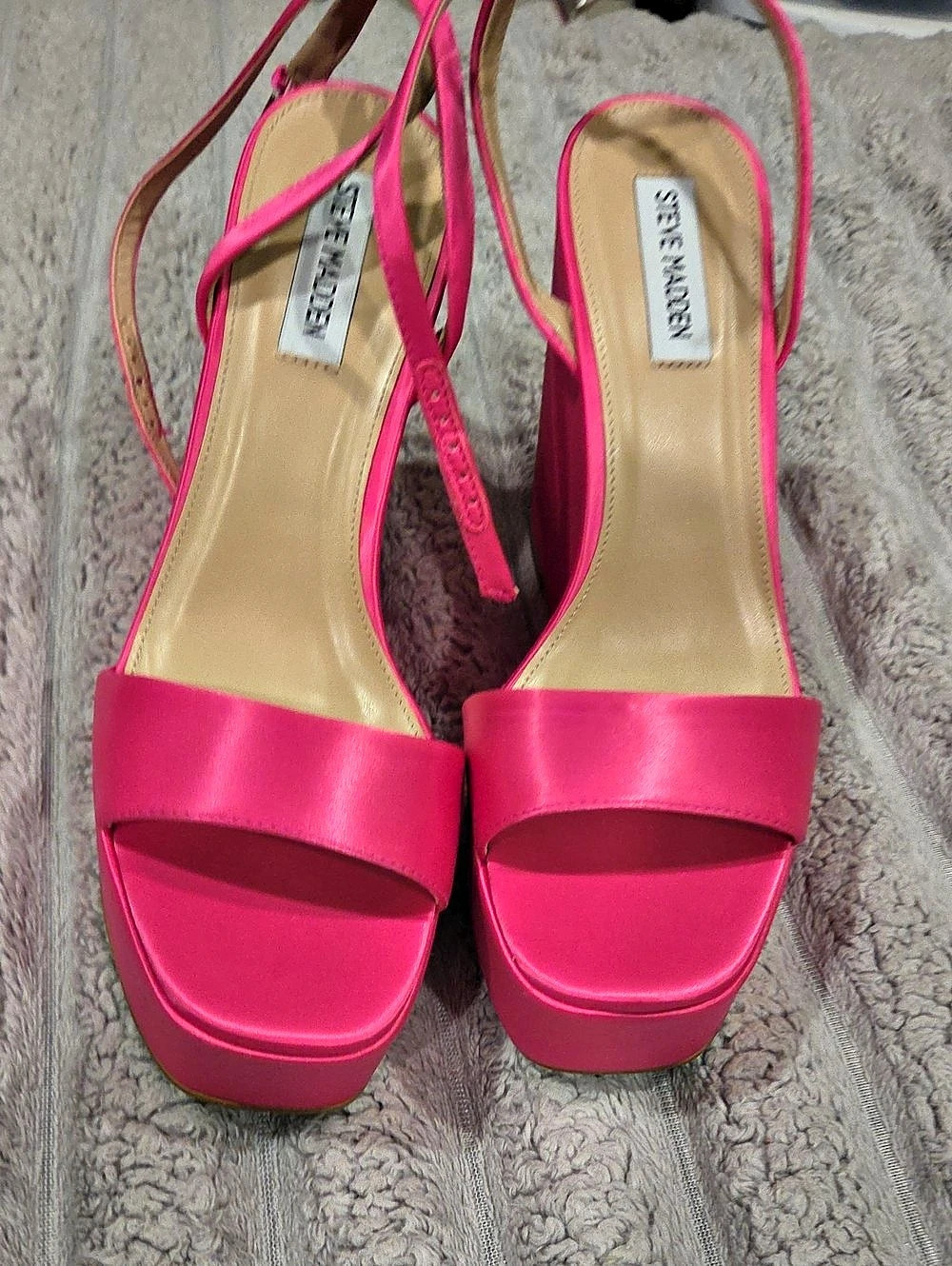 Steve Madden Cecee Ankle-Strap Platform Wedge Sandals Pink